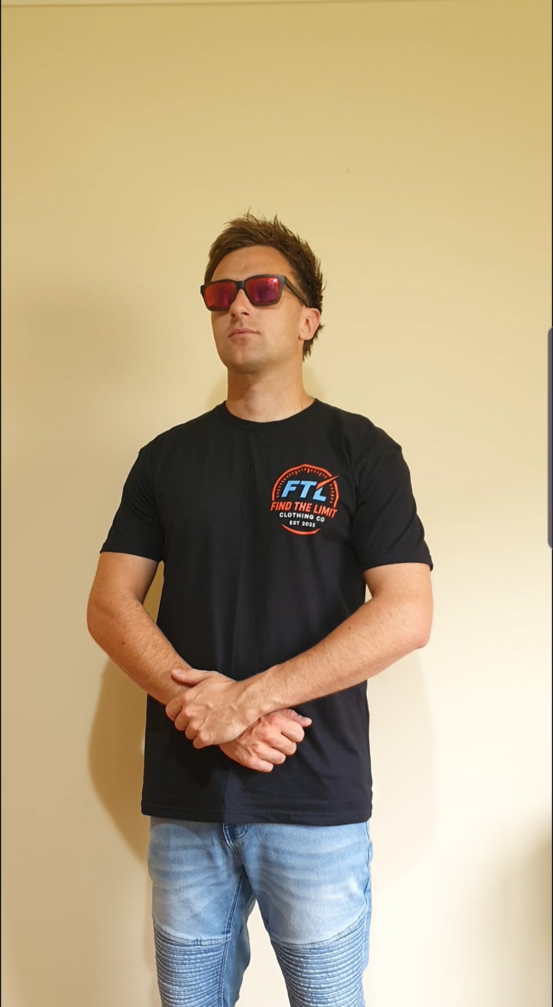 Original Crew T Red, Blue, White